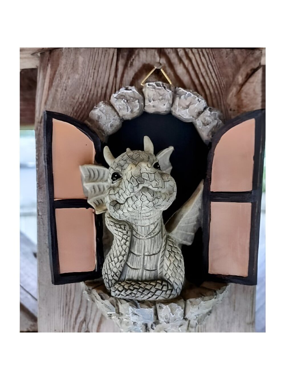 Dragon Garden Ornament Resin Craft Ornament Statue Fairy Door Yard Art Outdoor